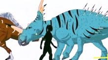 准噶尔盆地最新发现最大恐龙足迹，恐龙到底有多大？震撼的对比动图告诉你。
