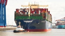 世界上最大的集装箱船，可装载23964个标准集装箱