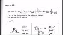 Lesson 12 Digraph oa and ow ~L3