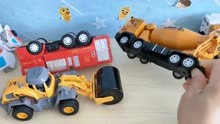儿童玩具视频认识搅拌车装载机压路机洒水车清扫车消防水车