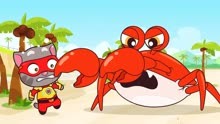 搞笑动画：目睹小螃蟹被变巨型，汤姆猫小队能否及时救援？
