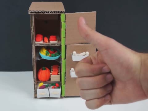 纸箱制作冰箱简单教程图片