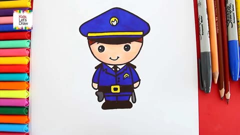 趣味兒童繪畫樂園《警察叔叔》