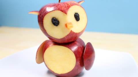 苹果做成小动物的造型图片