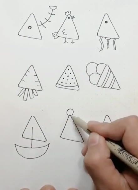 用三角形画画,你想到画什么了吗