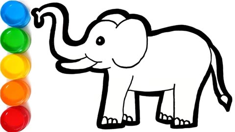 大象简笔画 牙齿图片