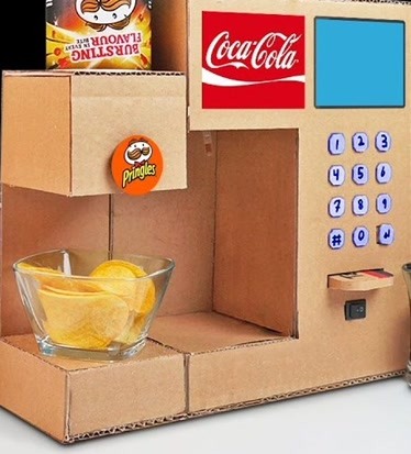 创意纸壳手工有趣的饮料贩卖机快来一起学习小技巧制作吧
