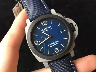 小益腕表vs厂沛纳海1663渐变烟熏蓝