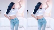 韩国美女主播Pichu牛仔裤穿搭翻跳Twice女团单曲Signal