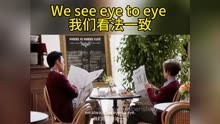 每日英语口语练习we see eye to eye我们看法一致