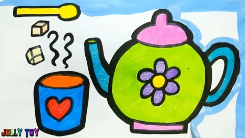 小茶壶简笔画色彩图片