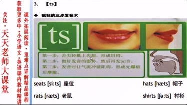 免费零基础学英语音标发音辅音/ts/,真人口型对照收藏自学教孩子