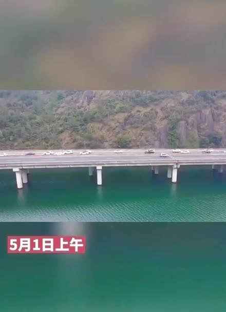 温丽高速青田段路况第一次堵车堵得这么心旷神怡