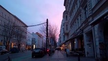 德国柏林市中心街头夜晚步行街拍 4k超清