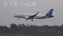 展翅高飞的鸽子，华夏航空A320降落成都双流国际机场