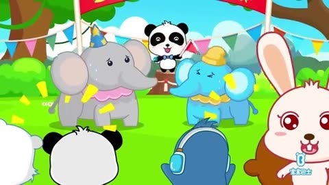 [少儿]宝宝巴士儿歌 幼儿运动会 第2集 大象拔河
