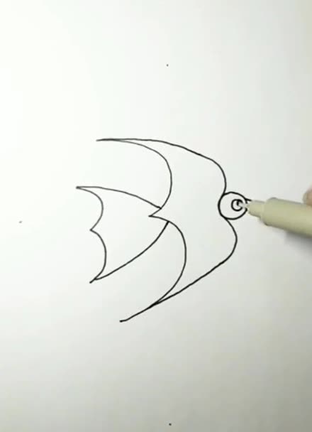 用3个3画小燕子超简单简笔画想画就画燕子小助手