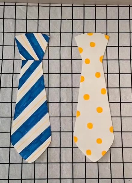 幼儿园手工领带的做法图片