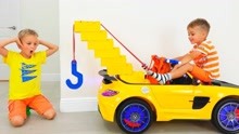 尼基兄弟：奇妙的玩具拖车，尼基上演补墙小魔术，弗拉德惊了！