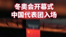 北京冬奥会开幕式 中国代表团入场 冰雪2022