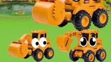 儿童动画 # 工程车动画片  #小型挖掘机 工程车玩具