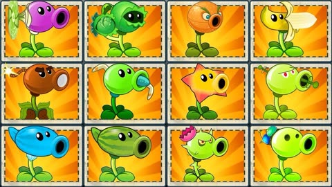 植物大战僵尸游戏 豌豆射手的9种形态?