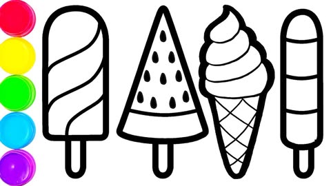 玉米冰淇淋简笔画图片