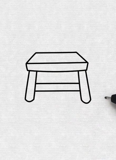 小板凳简单画法图片