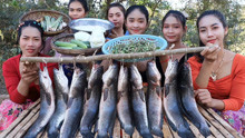 家乡的河鱼丰收了-分到15公斤-配咖喱蔬菜+花生菜谱 - 柬埔寨美食