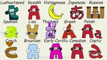 蒙古语，哈萨克语，越南语，日语，俄语，西班牙语字母人造型PK！