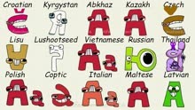 克罗地亚语、吉尔吉斯斯坦语、阿布哈兹、捷克语、傈僳族语字母人