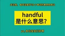 handful是什么意思？